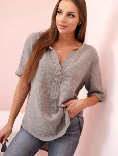 Dámska mušelínová košeľa s fango gombíkom