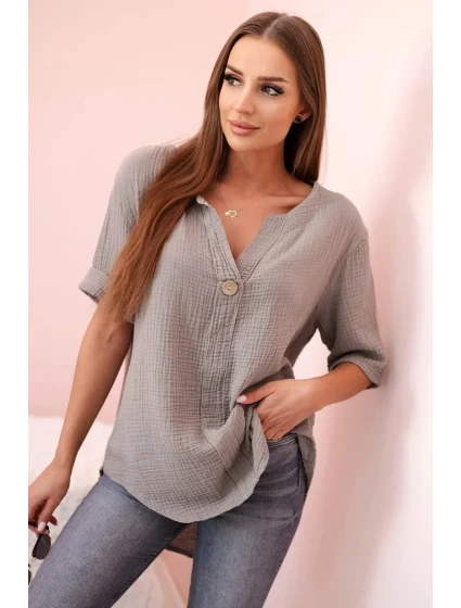 Dámská mušelínová košile s knoflíkem fango Dámská mušelínová košile s knoflíkem fango