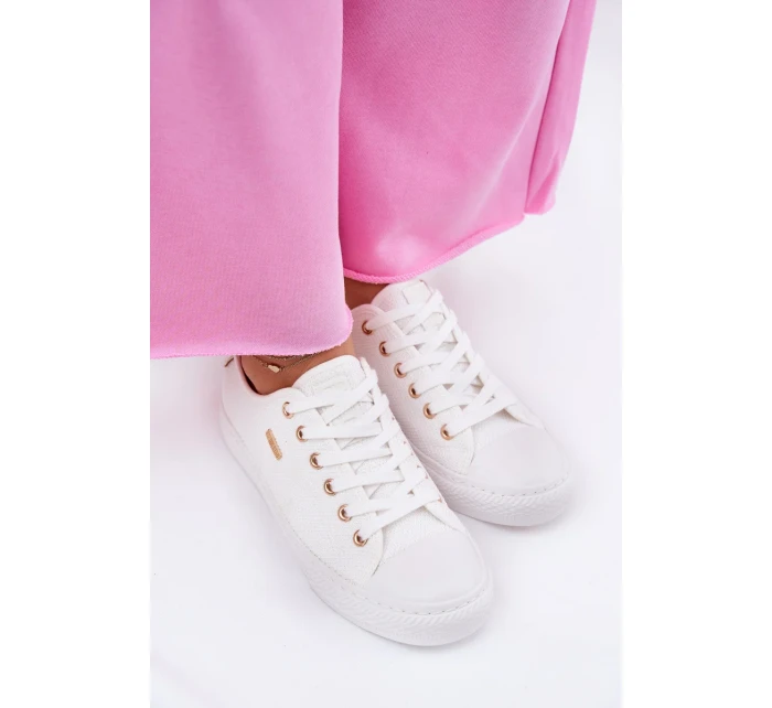 Dámské plátěné tenisky Big Star – bílé Dámské plátěné tenisky Big Star – bílé