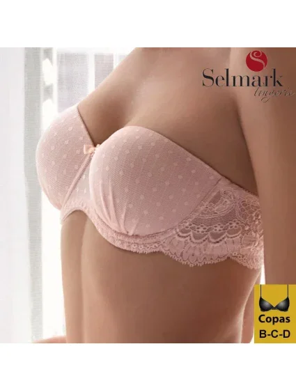 Dámská vyztužená podprsenka tělová model 21127626 - Selmark Dámská vyztužená podprsenka tělová model 21127626 - Selmark