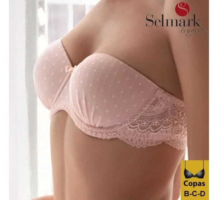 Dámská vyztužená podprsenka tělová model 21127626 - Selmark Dámská vyztužená podprsenka tělová model 21127626 - Selmark