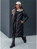 Dámský zimní prošívaný kabát s kapucí černý Dstreet model 21979742 - FashionStreet