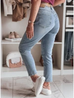 Dámské džínové kalhoty slim fit s květinovým vzorem blue Dstreet model 21985236 - FashionStreet