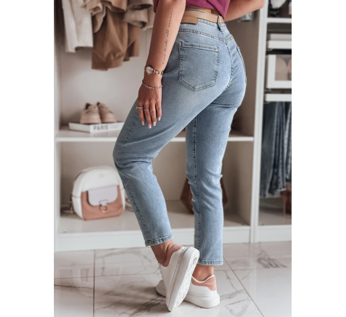 Dámské džínové kalhoty slim fit s květinovým vzorem blue Dstreet model 21985236 - FashionStreet