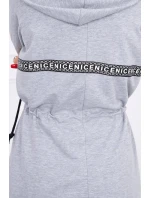 Dlhší zadný plášť sivý