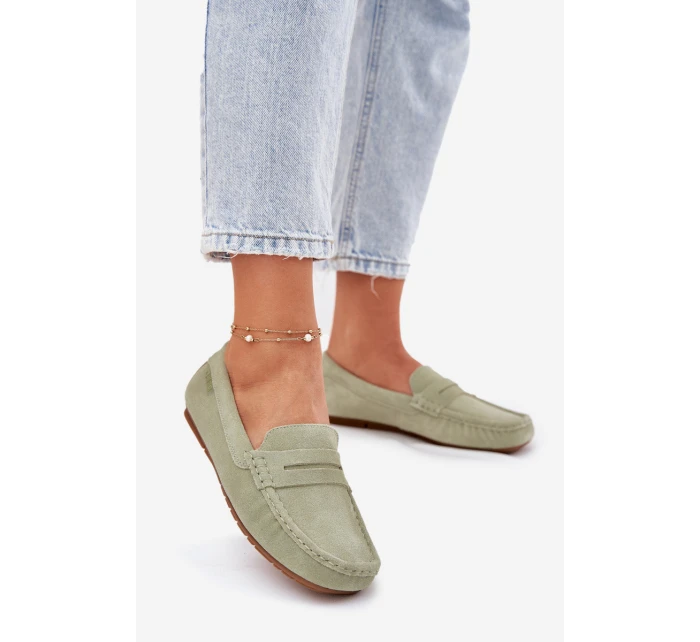 Dámské Semišové Mokasíny Big Star model 21693792 Zelené - Big Star Shoes