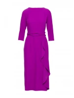 S425 Šaty s volánom - levanduľové