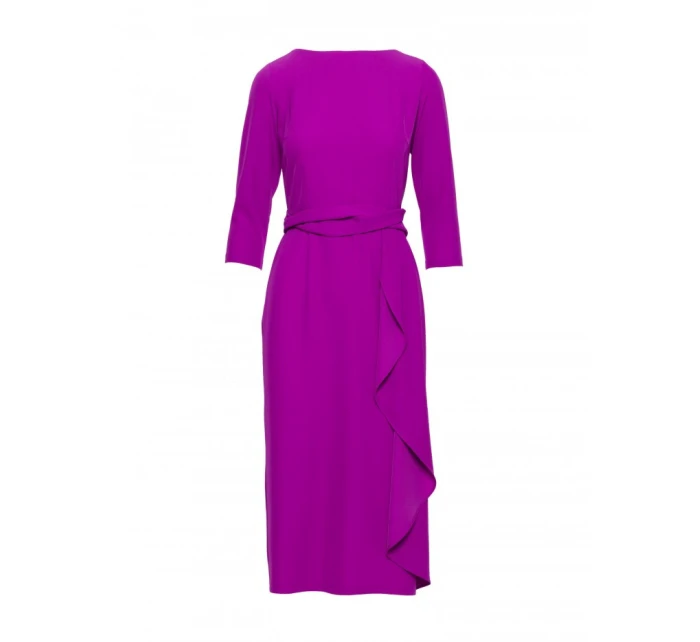 S425 Šaty s volánom - levanduľové