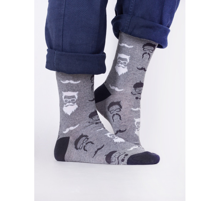 Yoclub Bavlnené ponožky Vzory Farby SKA-0054F-H700 Grey