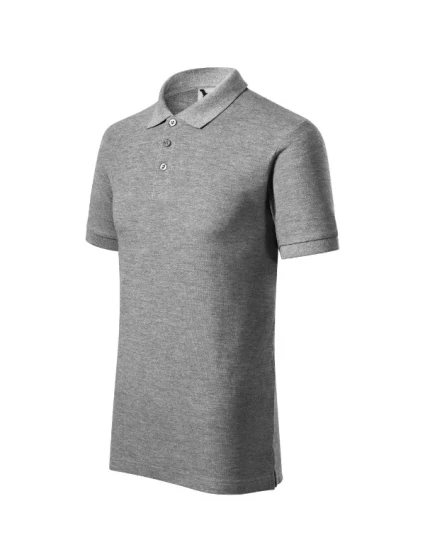 Cotton Heavy polokošile pánská tmavě šedý melír