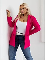 Klasická dámska plus size bunda v malinovej farbe (8275) Klasická dámska plus size bunda v malinovej farbe (8275)