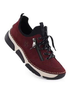 Pohodlné dámské polobotky bordó model 21905304 - Rieker