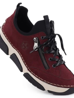 Pohodlné dámské polobotky bordó model 21905304 - Rieker