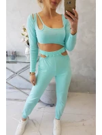 Souprava s halenkou v barvě mint Souprava s halenkou v barvě mint