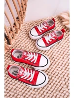 Dětské Klasické Tenisky Nízké BIG STAR model 21545379 červené - Big Star Shoes Dětské Klasické Tenisky Nízké BIG STAR model 21545379 červené - Big Star Shoes