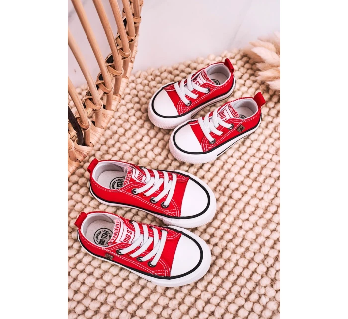 Dětské Klasické Tenisky Nízké BIG STAR model 21545379 červené - Big Star Shoes Dětské Klasické Tenisky Nízké BIG STAR model 21545379 červené - Big Star Shoes