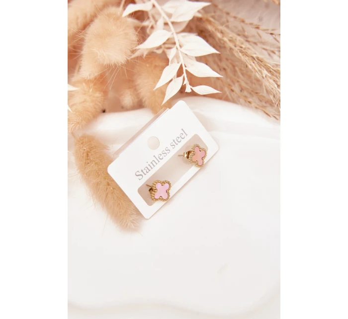 Náušnice z nerezové oceli zlatavě růžové Náušnice z nerezové oceli zlatavě růžové