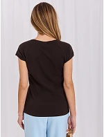 T shirt RV TS model 22200527 ciemny brązowy - FPrice T shirt RV TS model 22200527 ciemny brązowy - FPrice
