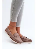 Dámske mokasíny z ekologického semišu, tmavobéžové Nestalia Dámske mokasíny z ekologického semišu, tmavobéžové Nestalia