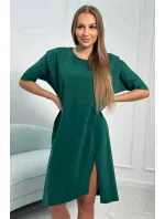 Dámské oversize šaty model 20965280 Tmavě zelená - Kesi