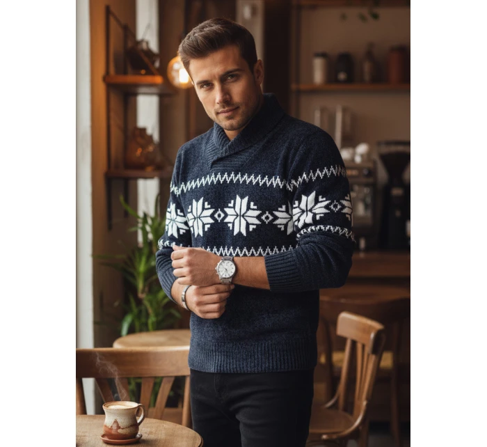 Pánský tmavě modrý svetr Dstreet model 21982525 - FashionStreet