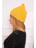 hořčicová fleecová čepice model 18750011 - K-Fashion