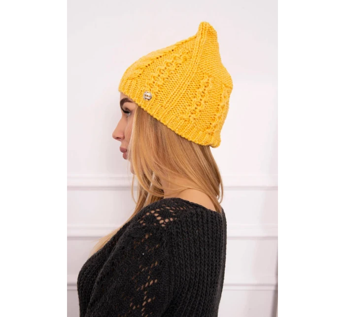 hořčicová fleecová čepice model 18750011 - K-Fashion
