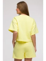 mikina s krátkým rukávem citronová model 21047206 - BeWear