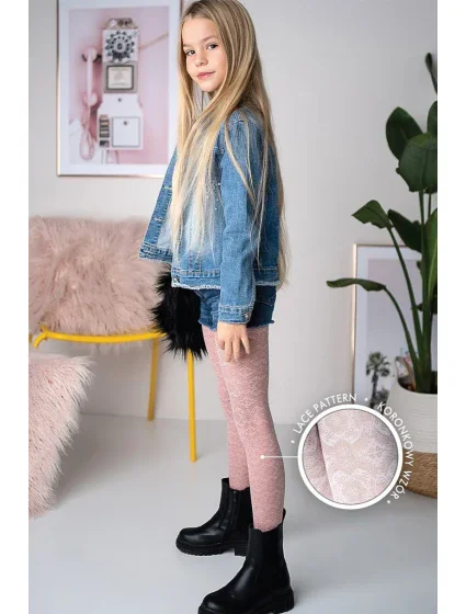 Dívčí vzorované punčochové kalhoty model 18272413 - Knittex Dívčí vzorované punčochové kalhoty model 18272413 - Knittex