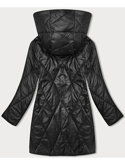 Černá dámská bunda s ozdobnou kapucí model 18844029 - S'WEST