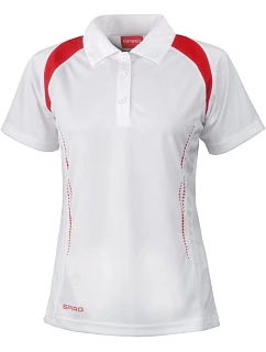 S Dámské piqué polo 29. white/red model 22426331 - Spiro