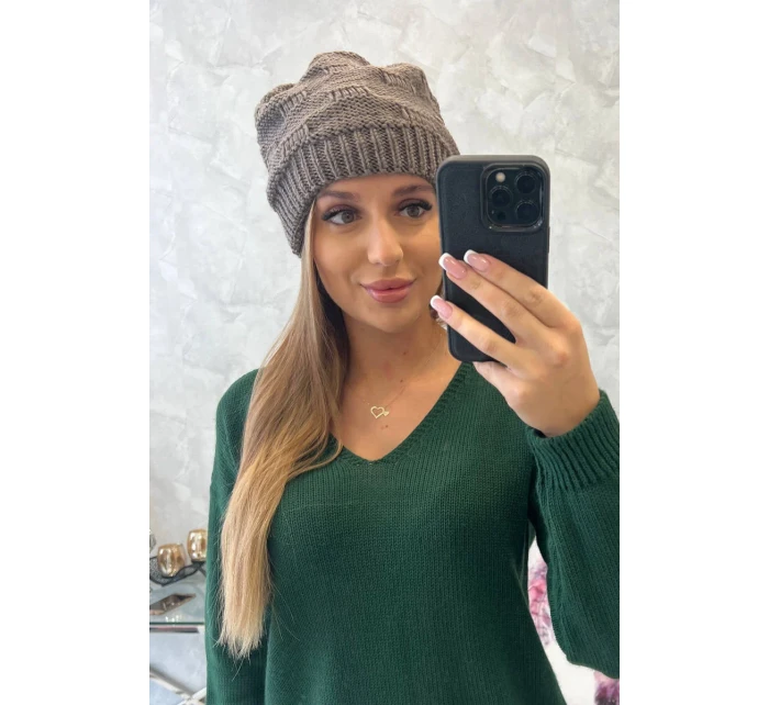 Dámska čiapka Nastia K373 mocca Dámska čiapka Nastia K373 mocca