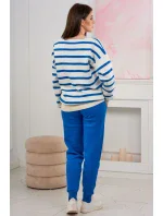 Sveter set Pruhovaná mikina + Nohavice nevädzovo modrá Sveter set Pruhovaná mikina + Nohavice nevädzovo modrá