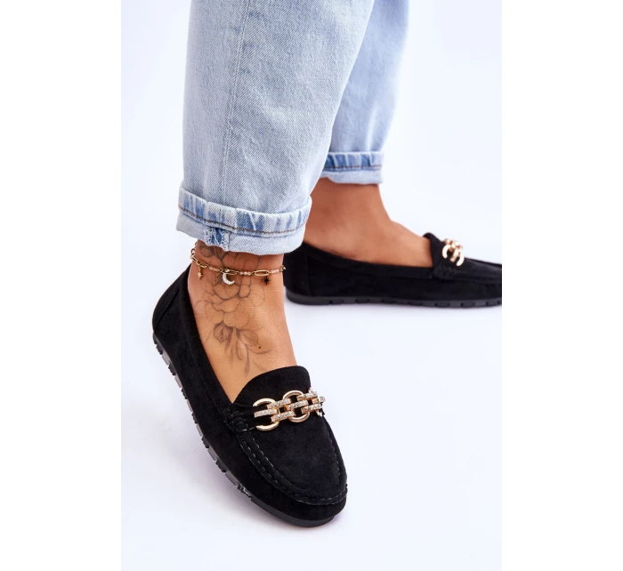 Dámské semišové mokasíny Černá model 21619608 - Boto