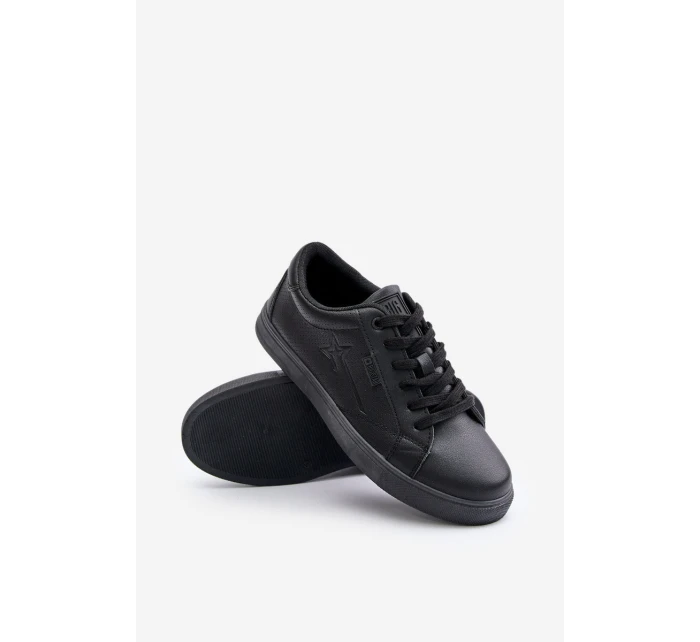 Trampki Męskie Z Eko Skóry Big Star OO174021 Hi-Poly System Czarne Trampki Męskie Z Eko Skóry Big Star OO174021 Hi-Poly System Czarne