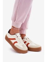 Sneakersy Damskie Na Platformie Beżowe Tolianna