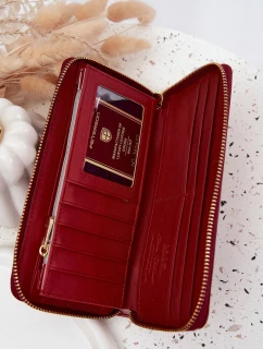 Lakovaná dámska peňaženka z ekokože Phelina - červená