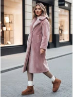 Dámský zimní kabát dlouhý růžový Dstreet model 21995484 - FashionStreet