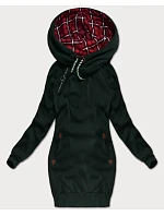 Długa bluza damska ciemny zielony model 22393772 - LHD Długa bluza damska ciemny zielony model 22393772 - LHD