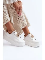 Dámské kožené tenisky model 21647474 bílé - CheBello
