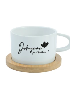 DĚKUJEME ZA VŠECHNO! - bílý hrníček makronka 200 ml