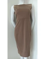 Dámske šaty bez rukávov 18417 hnedé - Koucla