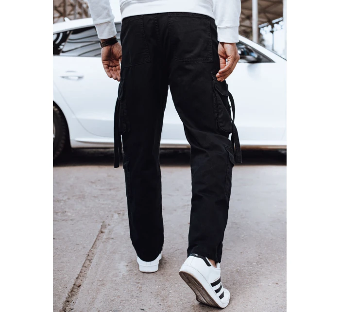 Pánske nákladné bojové nohavice čierne FashionStreet UX4325