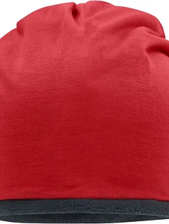 Daiber MB 7131 Jerseyová čiapka s fleecovou podšívkou 03.7131 červená/uhlíková