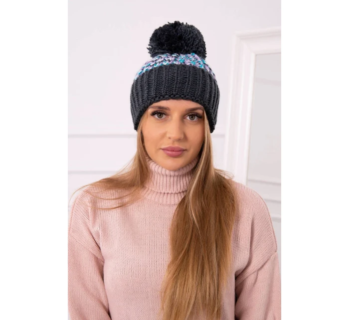 Dámska čiapka s brmbolcom Ellen K325 graphite Dámska čiapka s brmbolcom Ellen K325 graphite