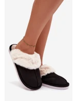 Dámské pantofle s kožešinou Černé model 21772490 - Boto