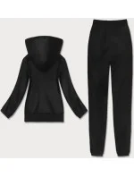 Dámska fleecová tepláková súprava v čiernej farbe (ZCH2210)