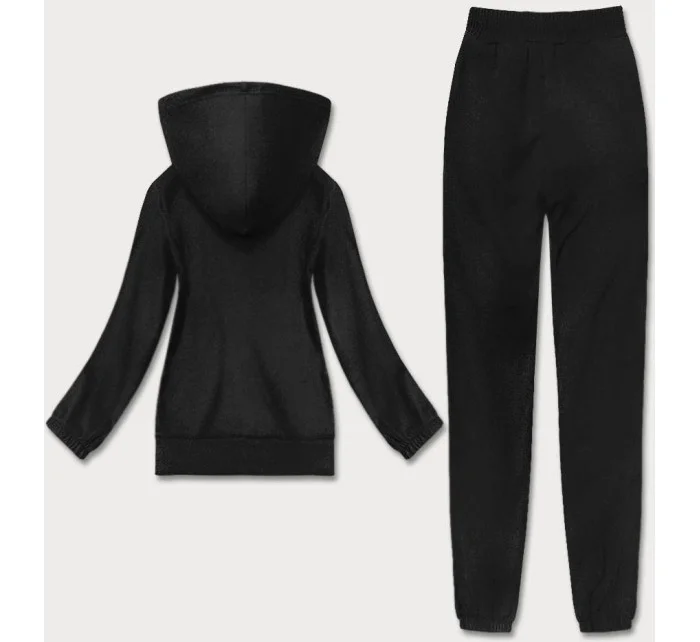 Dámska fleecová tepláková súprava v čiernej farbe (ZCH2210)