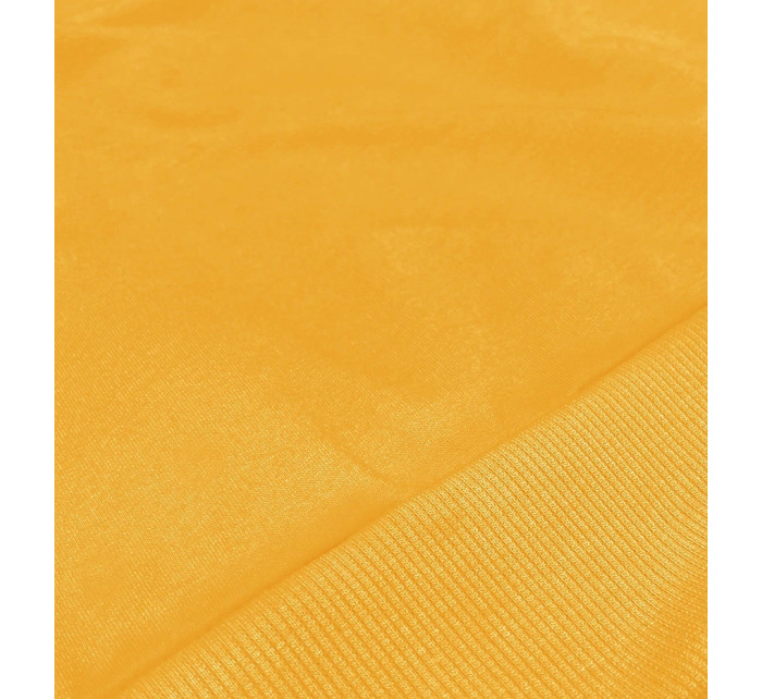Tenká krátká žlutá dámská tepláková mikina (8B938-117)