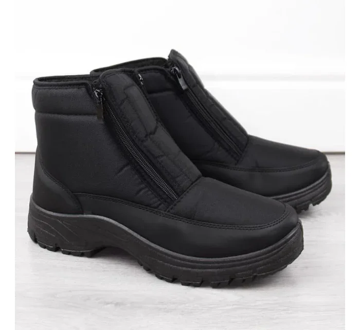 Novinky M EVE439 čierne zateplené snehové topánky